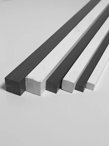 PVC Vierkant Stab in 10x10mm bis 40x40mm, grau oder weiß, 1000 oder 500mm - Bild 1 von 9