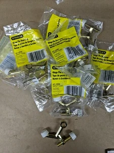 10- Stanley Hinge Pin Doorstops 57-1030  Bright Brass NOS - Picture 1 of 3