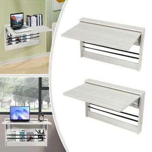 Klappbarer Wandtisch, Wandklapptisch für Schlafzimmer, Büro, Arbeitszimmer - Bild 1 von 24
