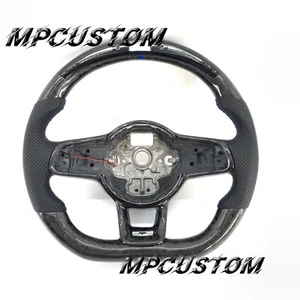 Carbon Fiber Steering Wheel fit For Volkswagen MK7 Golf 7 R GTI Jetta 2015-2021 - Picture 1 of 9