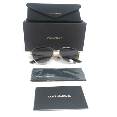 Óculos de sol Dolce & Gabbana DG2293 02/8G ouro borboleta com lentes gradiente cinza - Imagem 1 de 4