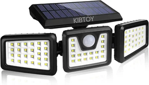 KIBTOY Solar Sensor Outdoor Bright Light Easy to Install, Security Light with - Picture 1 of 9