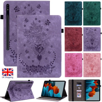 For Samsung Galaxy Tab S7 FE S8 Plus Tablet Leather Wallet Stand Case Flip Cover - Image 1 of 4