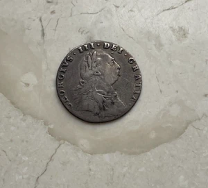 1787 Great Britain 6 Pence - No Hearts bg - #2 - Picture 1 of 2