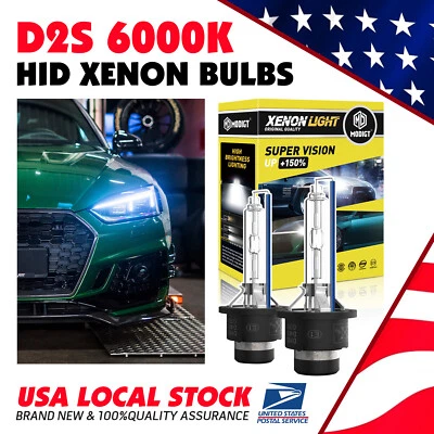 2X Bombillas de faros de xenón D2S HID 6000K para Volkswagen Beetle 2003-2005 Foto 1 de 4