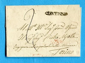 18... GIAVENNO stampatello nero (Vollmeier n.4) + manoscritto di tassa (306056) - Imagen 1 de 1