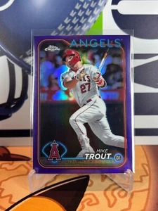 2024 Topps Chrome MIKE TROUT Purple Refractor /250 #200 - Picture 1 of 3