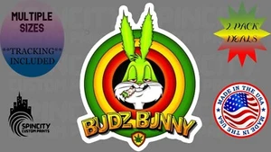 Calcomanía de vinilo para ventana de coche BUDZ BUNNY pegatina gráfica de dibujos animados - Imagen 1 de 10