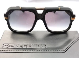 NEW CAZALSunglasses 664/3-C002 Matt Black/gold fram Grey Gradient Lens - Picture 1 of 6
