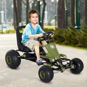 Go Kart Tretauto Tretfahrzeug Mit Handbremse, Vor- Und Rückwärtsgang, Kinderfahr - Bild 1 von 9