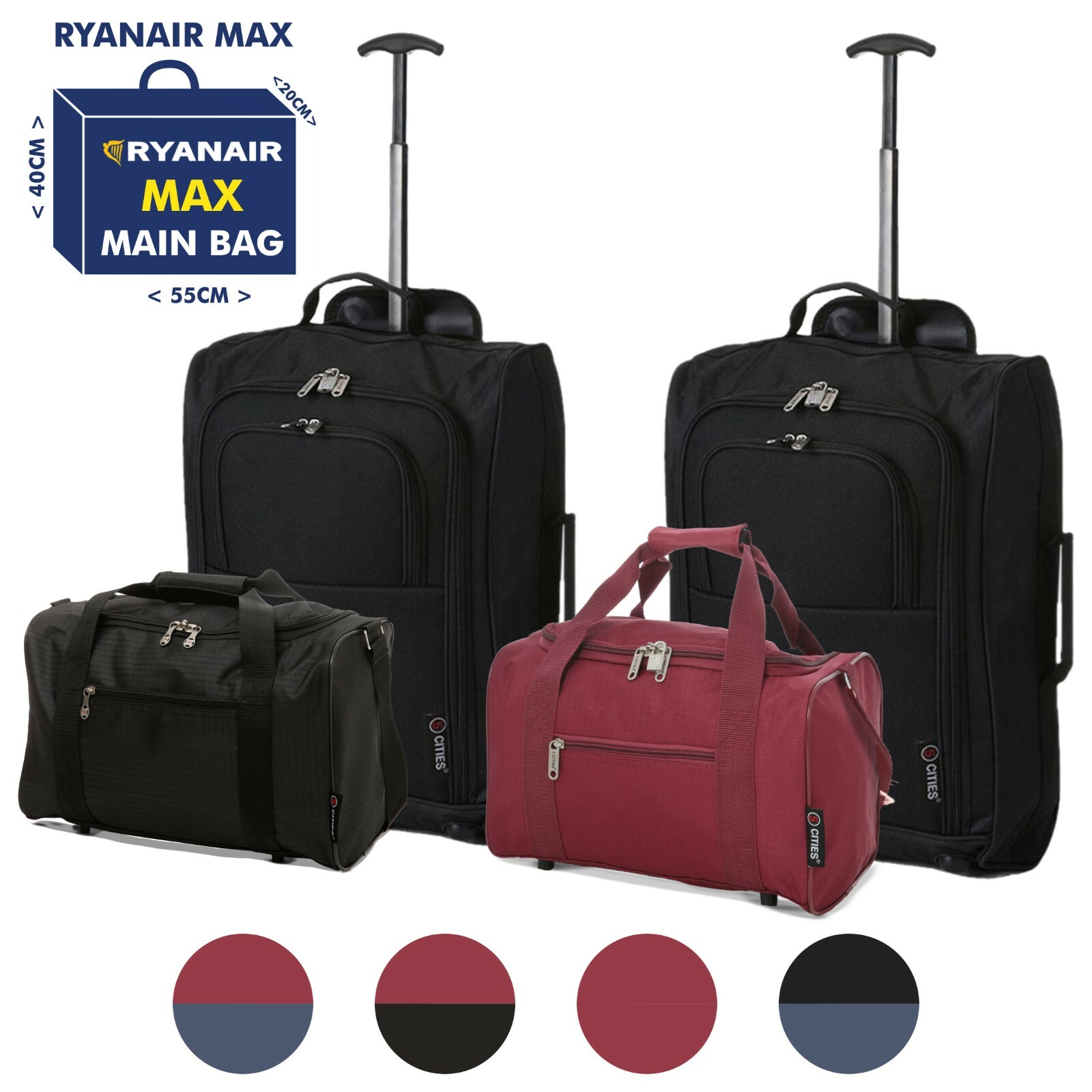 Cabin Max Ryanair Cabin Bag 55x40x20 10kg Suitcase Ryanair Baggage