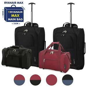 Ryanair Hand Cabin 40x20x25 & 2nd Baggage Fits 55x40x20 Luggage Set (55x35x20cm)