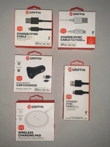 Griffin paquete de 5, 3 cables de carga, 1 almohadilla de carga inalámbrica, 1 cargador de coche. - Imagen 1 de 17