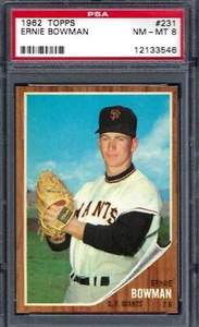 1962 Topps #231 PSA 8 Ernie Bowman Giants 231 - Bild 1 von 2
