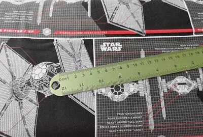CAMELOT FABRICS Star Wars Tie Fighter Schematics 100% Cotton Print Fabric for Crafting Quilting