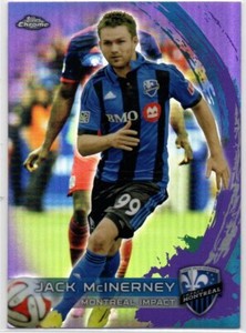 2014 Topps Chrome MLS PURPLE REFRACTOR #69 Jack McInerney MONTREAL IMPACT 92