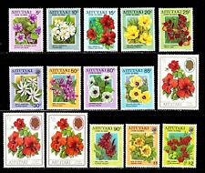 Aitutaki stamps #489 - 503, MNHOG, XF, topical, flowers, SCV $34.25