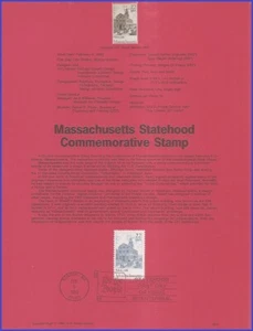 USA8 #2341 U/A SOUVENIR PAGE FDC   Massachusetts - Picture 1 of 1
