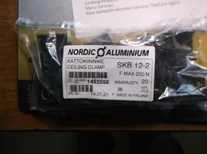 Abrazadera de techo Nordic O aluminio SKB-12-2 (20 por paquete) - Imagen 1 de 1