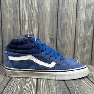 Vans Hosoi Pro Classic Professional Skateboard Shoes Sneakers Blue Suede SK8 Hi - Picture 1 of 9