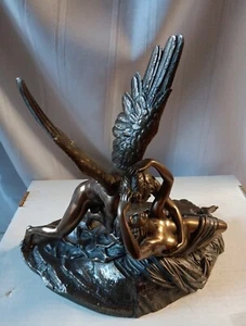 Veronese Cupido y Psique Bronce Fundido en Frío 12 pulgadas de Largo X 7.5 pulgadas de Ancho y 11.5 pulgadas de Alto - Imagen 1 de 4