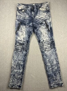 Jordan Craig Jeans Mens 36x34 Legacy Edition Aaron Bleached Stretch HipHop Denim - Picture 1 of 10