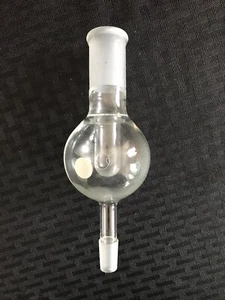 Lab Glass 100mL Anti-Climb Rotary Evaporator Bump Trap 24/40 14/20 - Picture 1 of 5