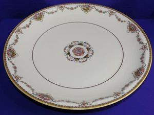 THEODORE HAVILAND LIMOGES DORA DINNERWARE 12.5" CHOP PLATE PINK ROSES SWAGS - Picture 1 of 5