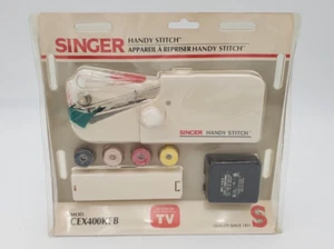 SINGER Vintage Handy Stitch Portable Sewing Machine CEX400KFB Plug In/ Battery - Picture 1 of 7