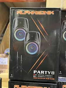 Alphasonik 8 Powered 1200W PRO DJ Amplified Loud Speaker Bluetooth USB SD Active - Picture 1 of 1