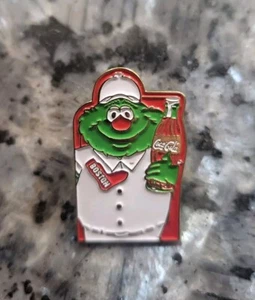 VINTAGE BOSTON RED SOX WALLY THE GREEN MONSTER MASCOT COCA-COLA COLLECTIBLE PIN - Picture 1 of 2