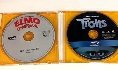 Trolls & Elmo in Grouch land DVD's:  2 Movies, Disc & Slim Case DVD's  - Image 1 of 3