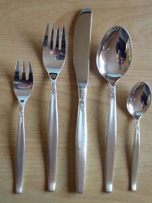 unbenutzt:   Besteck  BSF  - Silberrose - Silber 90 - 6 Personen / 30 Teile - Bild 1 von 2
