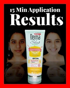 Derma Shine Skin Bleach Mask BEST SKIN BLEACH for Face & Neck USA - Picture 1 of 4