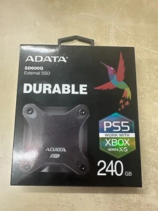 Adata SD600Q 240GB USB 3.2 Durable External Hard Drive SSD PS5 XBOX NEXT DAY DEL - Afbeelding 1 van 2