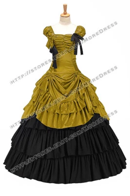 Vestido de Baile Victoriano Gótico en Capas Rosa Romántico Boda Formal Correa Vestido Foto 1 de 4