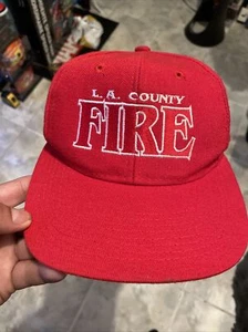 Vintage Universal Studios Los Angeles County Fire Department 1990’s Hat Cap RARE - Picture 1 of 8