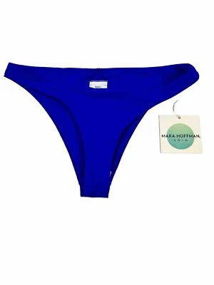 Parte inferior de bikini MARA HOFFMAN talla S nueva con etiquetas azul hecha en EE. UU. VENTA AL POR MENOR $95 SPF 50 Foto 1 de 4