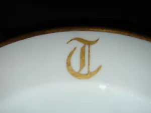Antique Noritake Goldena Monogram T Gold Trim Fine China Dinner Plate 10 Inch - Picture 1 of 4