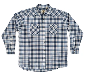 RED HEAD Men's Plaid Western Shirt Size XL Blue White Long Sleeve Button Up NICE - Picture 1 of 6