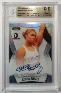 Finest UFC Autographs Ronda Rousey 2012 1st Auto BGS 9,5 Rookie - Imagen 1 de 2