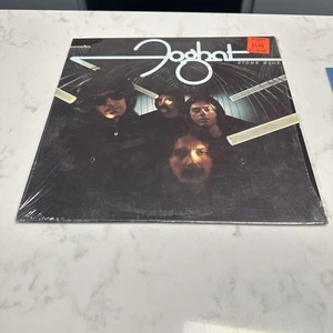 Foghat Stone Blue Vinyl LP - First Pressing - Goldisc Version 1978 shrink wrap - Imagen 1 de 16
