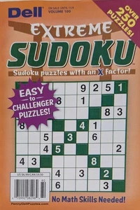 DELL EXTREME SUDOKU MAGAZINE - VOLUME # 100, 2025 - 250 PUZZLERS! - BRAND NEW - Picture 1 of 1