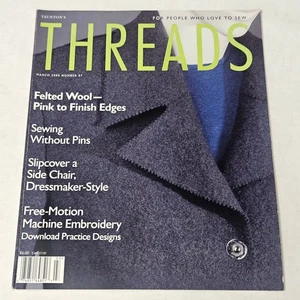 Threads Magazine March 2000 Number 87 Felted Wool - Pink to Finish Edges - Picture 1 of 4