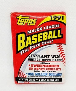 Topps 1991 Major League 15 Card Count Baseball Card Pack - Picture 1 of 2