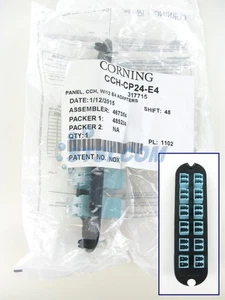 Panel de conexión Corning CCH-CP24-E4, 12 adaptadores dúplex LC 10 gigas Aqua OM3/OM4 ~ STSI - Imagen 1 de 5