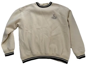 Preppy hellgelber Golfpullover mit Rundhalsausschnitt Medium gelb adrette Logo Universität - Bild 1 von 8