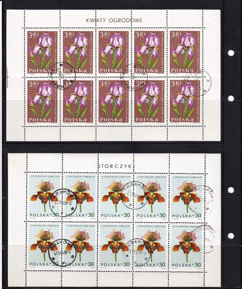 SA02 Poland 1964 Garden Flowers block - Image 1 of 1