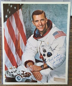 JOE ENGLE SIGNED DATED 1972 8X10 NASA ASTRONAUT COMMANDER OF 2 SHUTTLES JSA COA - Picture 1 of 2