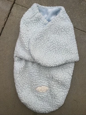 Mantas y Beyond Azul Bebé Súper Suave Bolsa de Envoltura Felpa Infantil Acogedor Foto 1 de 4